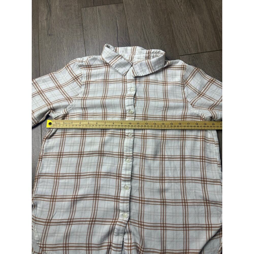 Lucky Brand Plaid Button Down Shirt Women’s Large Oversized Flannel Style - Picture 3 of 7